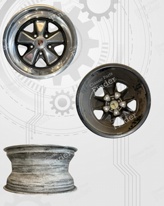 A set of chrome-plated Fuchs rims - PORSCHE 911 / 912 E (G Modell) - thumb-3