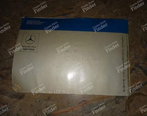 Instruction manual - MERCEDES BENZ 190 (W201) - 2015844796 / 65505822.03- 2
