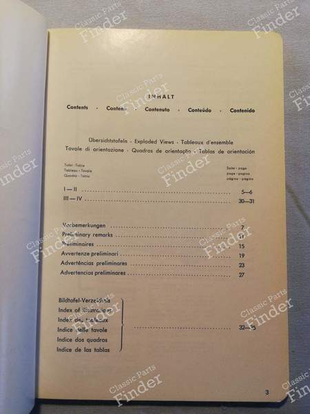 Spare parts catalog - MERCEDES BENZ 180 / 190 (W120 / W121) (Kleiner Ponton) - 8000-9.55KS- 1