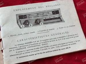Genuine car radio Owner's manual - CITROËN DS / ID - Radioën S19- thumb-4