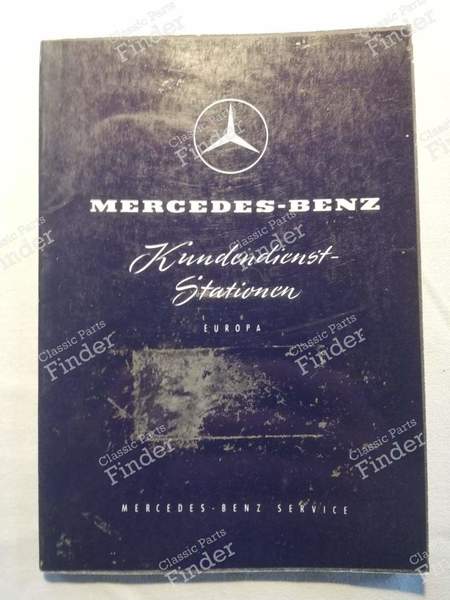 Mercedes Booklet - Service stations - MERCEDES BENZ 180 / 190 (W120 / W121) (Kleiner Ponton) - I.60.100- 0