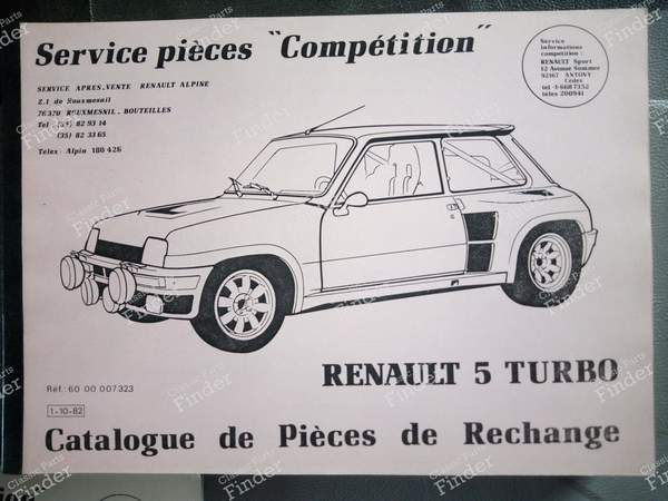 Competition catalogs - RENAULT 5 Turbo (R5) - 6000007370- 2
