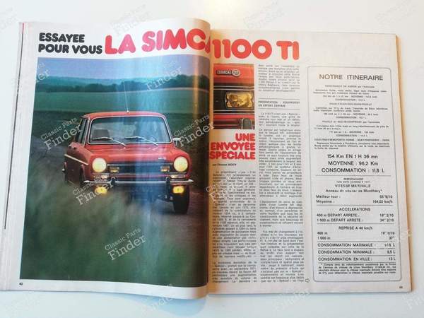 Journal L'Automobile - August 1973 - SIMCA-CHRYSLER-TALBOT 1100 / 1204 / VF - #327- 7
