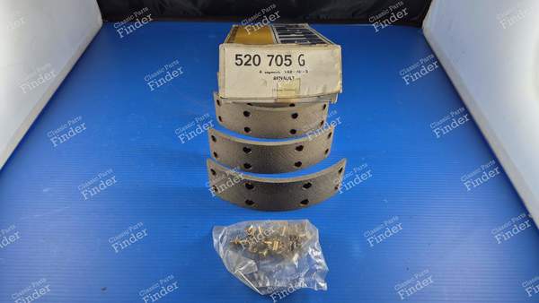 Set of 4 front brake shoe linings - RENAULT Estafette / Hi-boy / Petit-Panel - 520225- 0