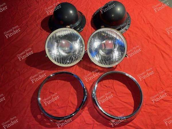 Pair of headlights with integrated pilot light + bulb connection kit - CITROËN DS / ID - 0