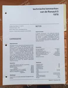Technical Specifications Manual - Renault Model Lineup, 1978 - RENAULT 12 / Virage (R12) - thumb-4