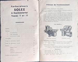 Notices carburateurs Solex: type T et IT - CITROËN 2CV - 5A- thumb-1