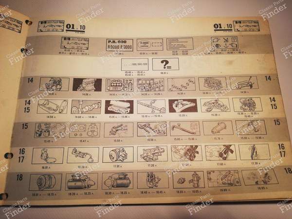 Spare parts catalog for R15 TL and TS - RENAULT 15 / 17 (R15 - R17) - P.R. 960 / 7701432017- 7