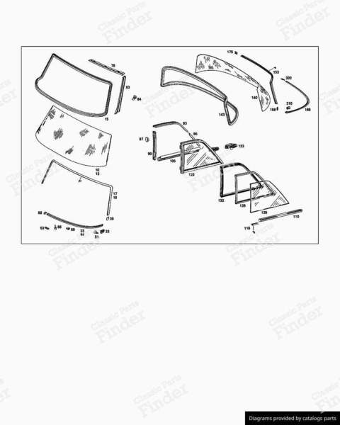 Heckscheibenverkleidung links und rechts - MERCEDES BENZ /8 (W114 / W115) - A1156780330_A1156780430- 1