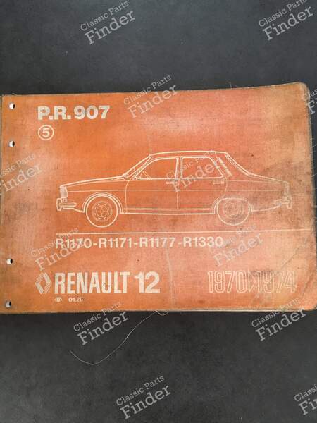 Spare Parts Manual - PR 907 (5th Edition) - RENAULT 12 / Virage (R12) - 7701436612- 0