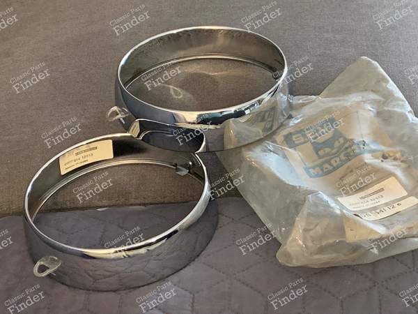 Chrome bezels for ball headlights - ALPINE A110 - 614 12513- 0