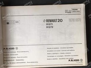 Ersatzteilhandbuch – PR1020, 4. Auflage - RENAULT 20 / 30 (R20 / R30)