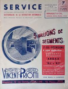 SERVICE 1939 technical review - RENAULT Celtaquatre