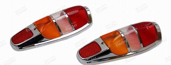 PAAR CABOCHONS RÜCKLEUCHTEN LANGE VERSION BLINKER ORANGE - MERCEDES BENZ 180 / 190 (W120 / W121) (Kleiner Ponton) 