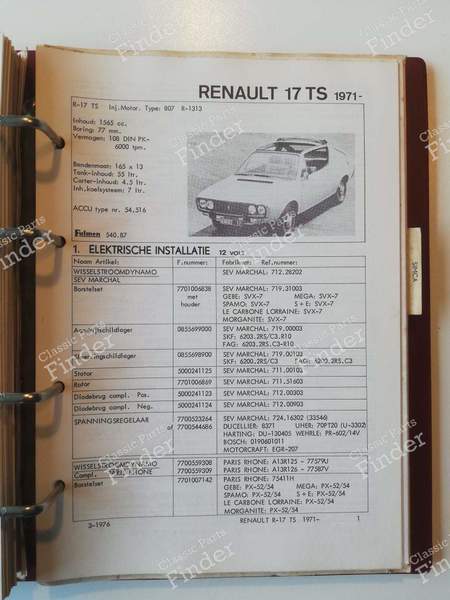 Spare parts manual - RENAULT 4 / 3 / F (R4) - 6