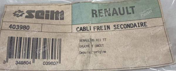 Câble de frein à main secondaire gauche ou droite - RENAULT 9 / Alliance / Broadway / 11 / Encore (R9 / R11) - 403980- 3