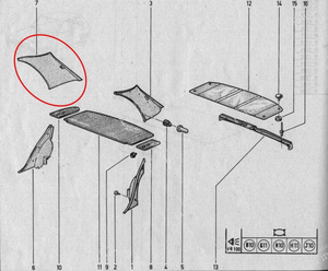 C Pillar interior trim - Right side - RENAULT 5 / 7 (R5 / Siete) - 7700664373- thumb-4