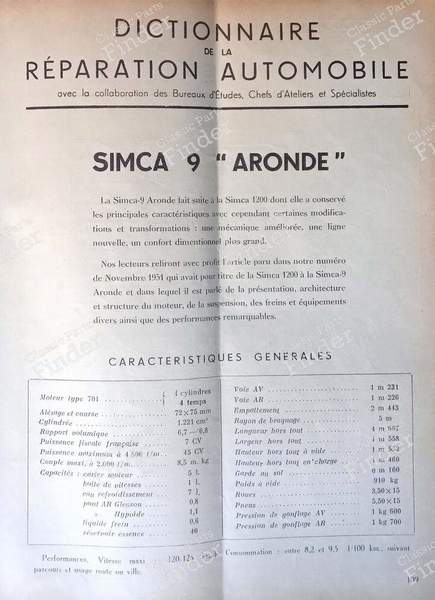 SERVICE 1952 technical review - SIMCA Aronde - 03/1952- 1