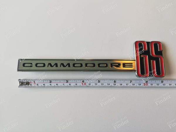 Emblème latéral aile avant Commodore GS droit ou gauche - OPEL Rekord (C) / Commodore (A) - 1101784- 8