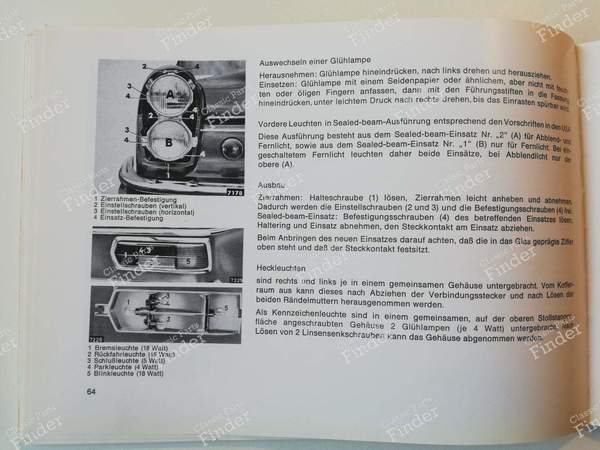 Owner's manual - Version 250 SE - MERCEDES BENZ W108 / W109 - 1085842296- 9