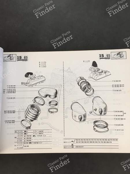 Spare Parts Manual - PR 907 (5th Edition) - RENAULT 12 / Virage (R12) - 7701436612- 4