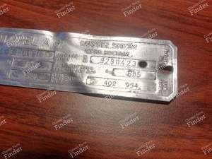Chassis Identification Plate - Coupe Version - OPEL Kadett (B) - thumb-2