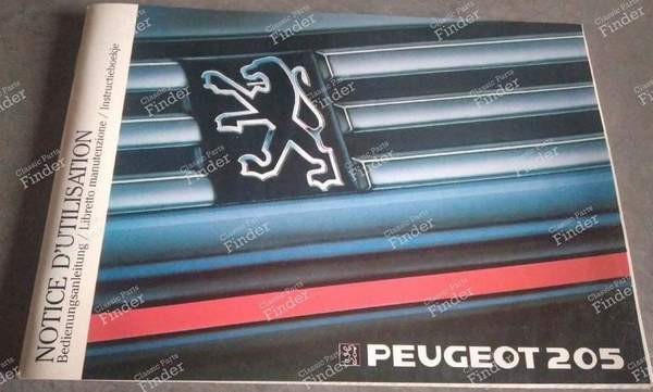 Manuel d'utilisation - PEUGEOT 205 - 6FN / DCM 37.28- 0