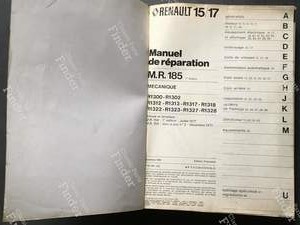 Manuel de réparation - M.R.185 - RENAULT 15 / 17 (R15 - R17) - 7701441133- thumb-2