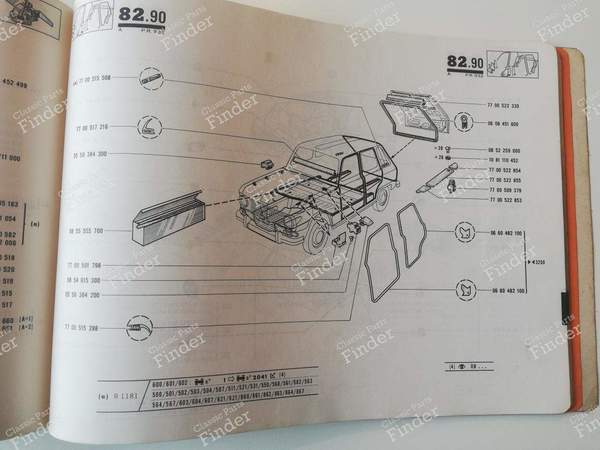 P.R. 932 - Spare parts catalog - RENAULT 6 (R6) - 7701429816- 6