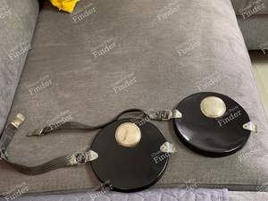 Black metal Cibié covers for 'Oscars'. - RENAULT 8 / 10 (R8 / R10)