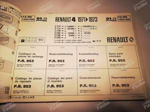 Ersatzteilkatalog - RENAULT 4 / 3 / F (R4) - P.R. 953 / 7701435669- thumb-1