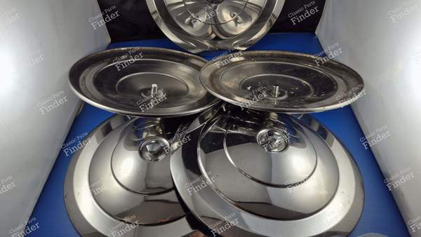 Jeu de 5 enjoliveurs de roues en inox - PEUGEOT 403 - 5