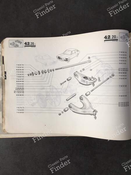 Ersatzteilkatalog P.R. 961 - RENAULT 15 / 17 (R15 - R17) - 7701432625- 5