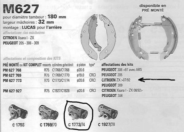 LUCAS rear brake kit - CITROËN ZX - 381162S- 6