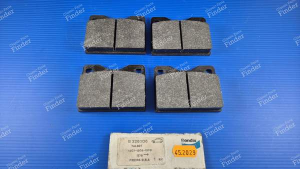 Set of 4 front brake pads - SIMCA-CHRYSLER-TALBOT 1307 / 1308 / 1309 / 1510 / 150 / Solara / Alpine - 0