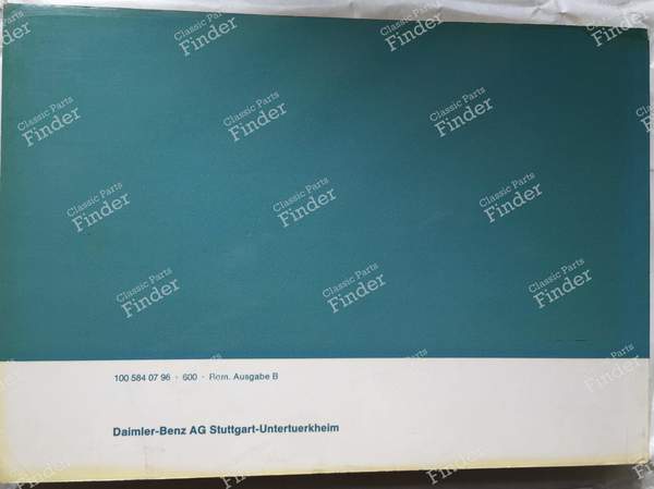 Maintenance manual - MERCEDES BENZ 600 (W100) - 1005840796- 1