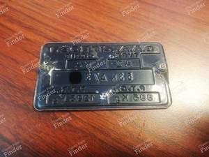 Plaque d'identification chassis - CITROËN 2CV - thumb-2