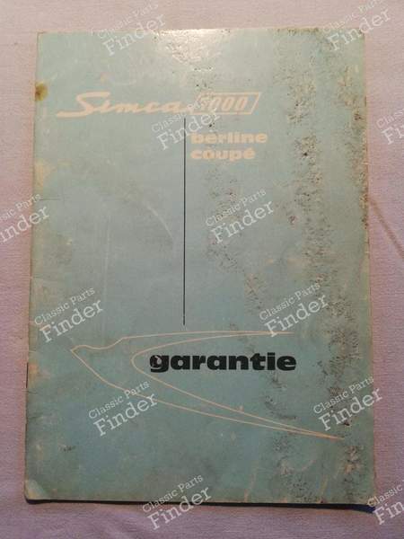Warranty manual - Sedan & Coupé - SIMCA Coupé 1000 / 1200 S - 2.070.035 / 526539- 0