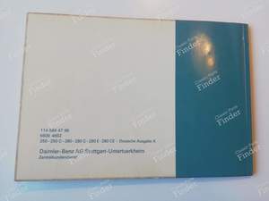 Owner's manual - Versions 250 & 280 - MERCEDES BENZ /8 (W114 / W115) - 1145844796 / 6500 4652- thumb-9