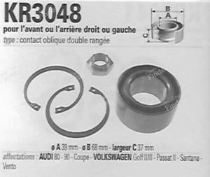 Paire de Kit roulements Avant droite/gauche - AUDI 80 / 4000 / 5+5 (B2) - vkba575- thumb-3