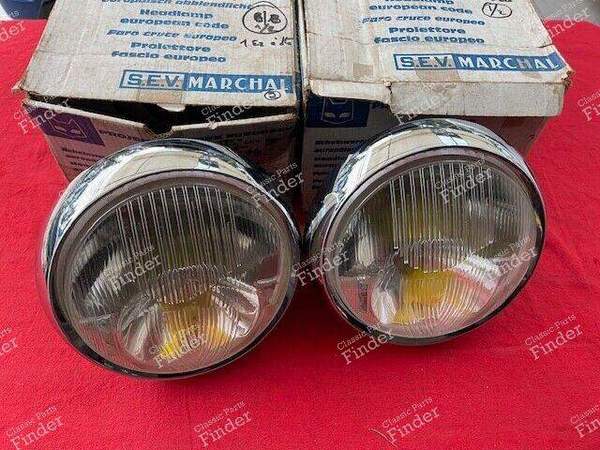 Two MARCHAL AMPLILUX headlights for DS/ID, or others - PEUGEOT 404 Coupé / Cabriolet - 61282203 (?)- 1