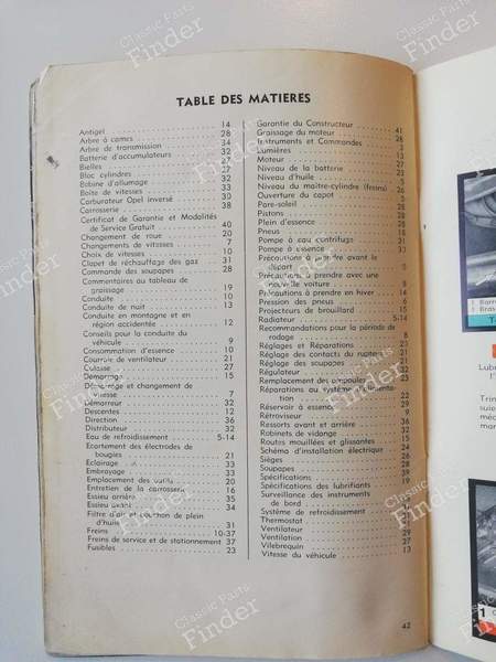 Wartungshandbuch - OPEL Olympia Rekord - OM-5317-F- 8