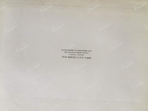 Manuel d'origine pour Jaguar XJ6 Série 2 - JAGUAR XJ (Serie 1 / Serie 2 / Serie 3) - 29/4(5635) 11/73- 2