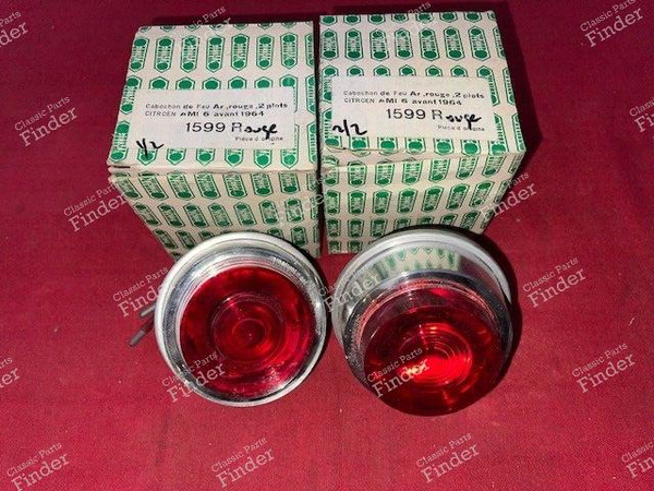 Original red tail lights 2 studs - CITROËN Ami 6 / Dynam - 1599R / 599R- 0