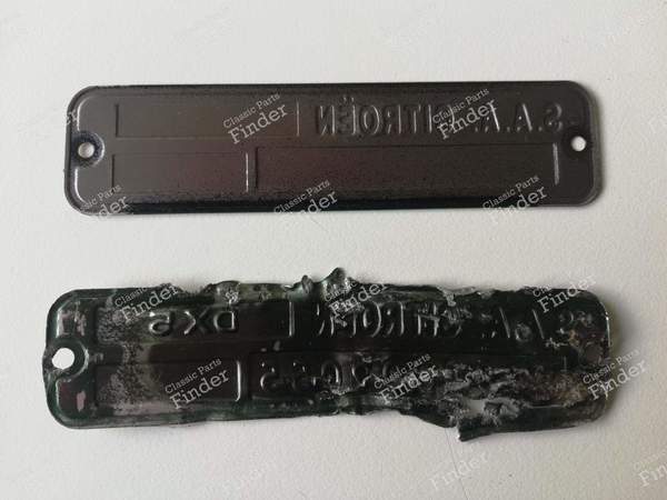 Blanko-Motorkennzeichnungsschild - Gepresst - CITROËN DS / ID - 3