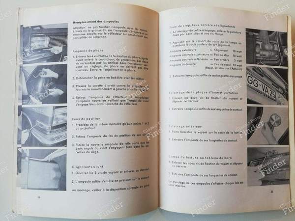 Service manual (in French) - OPEL Kapitän / Admiral / Diplomat - 2871405- 1