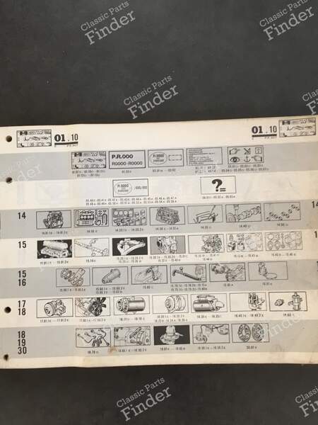 Spare Parts Manual - PR 907 (5th Edition) - RENAULT 12 / Virage (R12) - 7701436612- 2