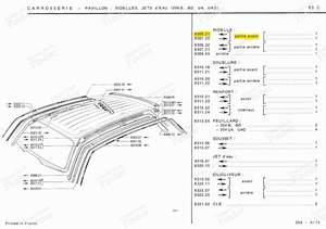 Left front roof panel - Station wagon version - PEUGEOT 204 - 830621- thumb-3