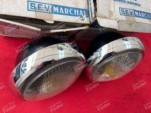 Two MARCHAL AMPLILUX headlights for DS/ID, or others - PEUGEOT 404 Coupé / Cabriolet - 61282203 (?)- thumb-9