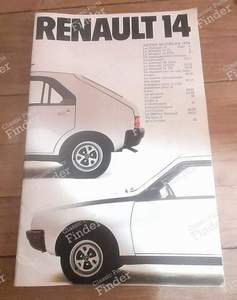Advertising booklet - Phase 1 for RENAULT 14 (R14)